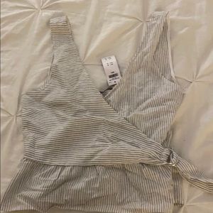 Abercrombie stripped tank top